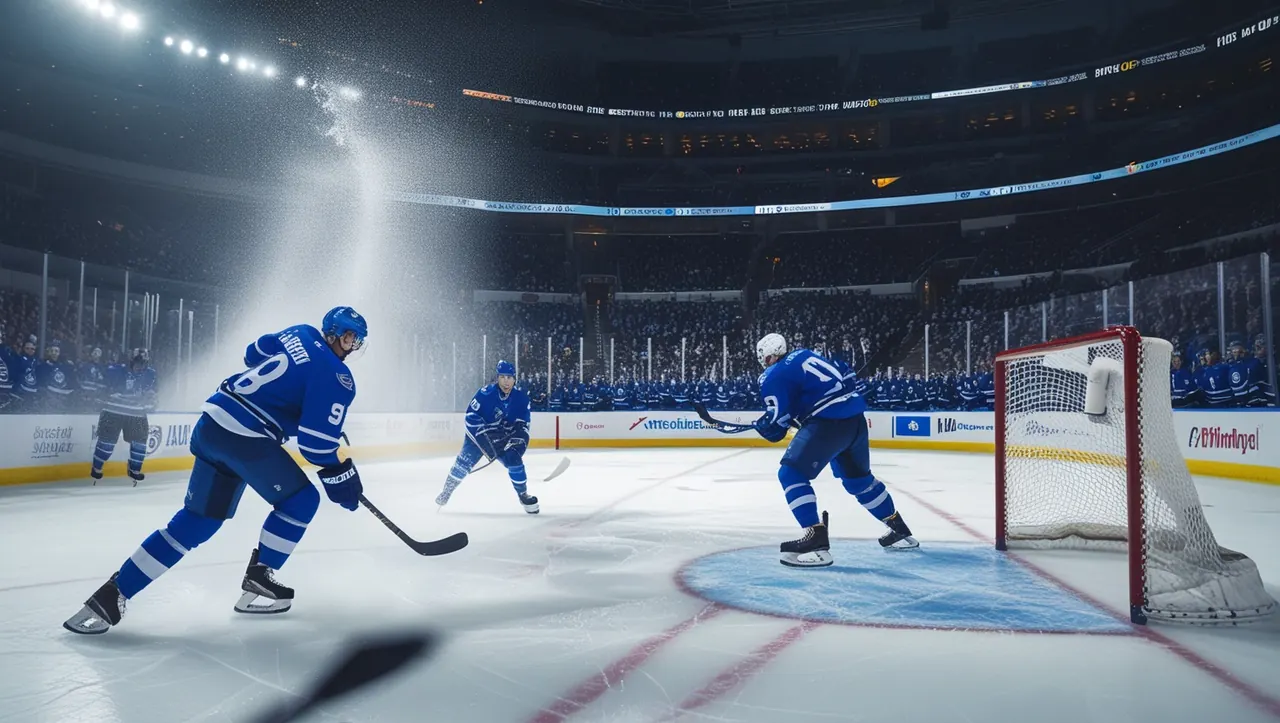 No Verification Betting Sites: A player shoots as the goalie stretches across the crease A player shoots as the goalie stretches across the crease