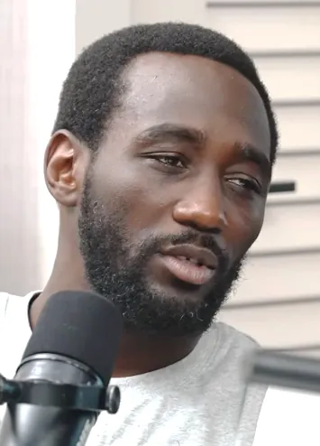 Terence Crawford during a podcast, 2023 Terence Crawford during a podcast, 2023